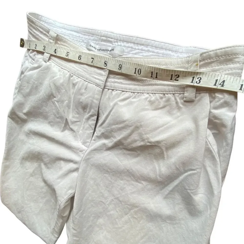 Diane von Fürstenberg White Ankle Length Pants Womens Size 4